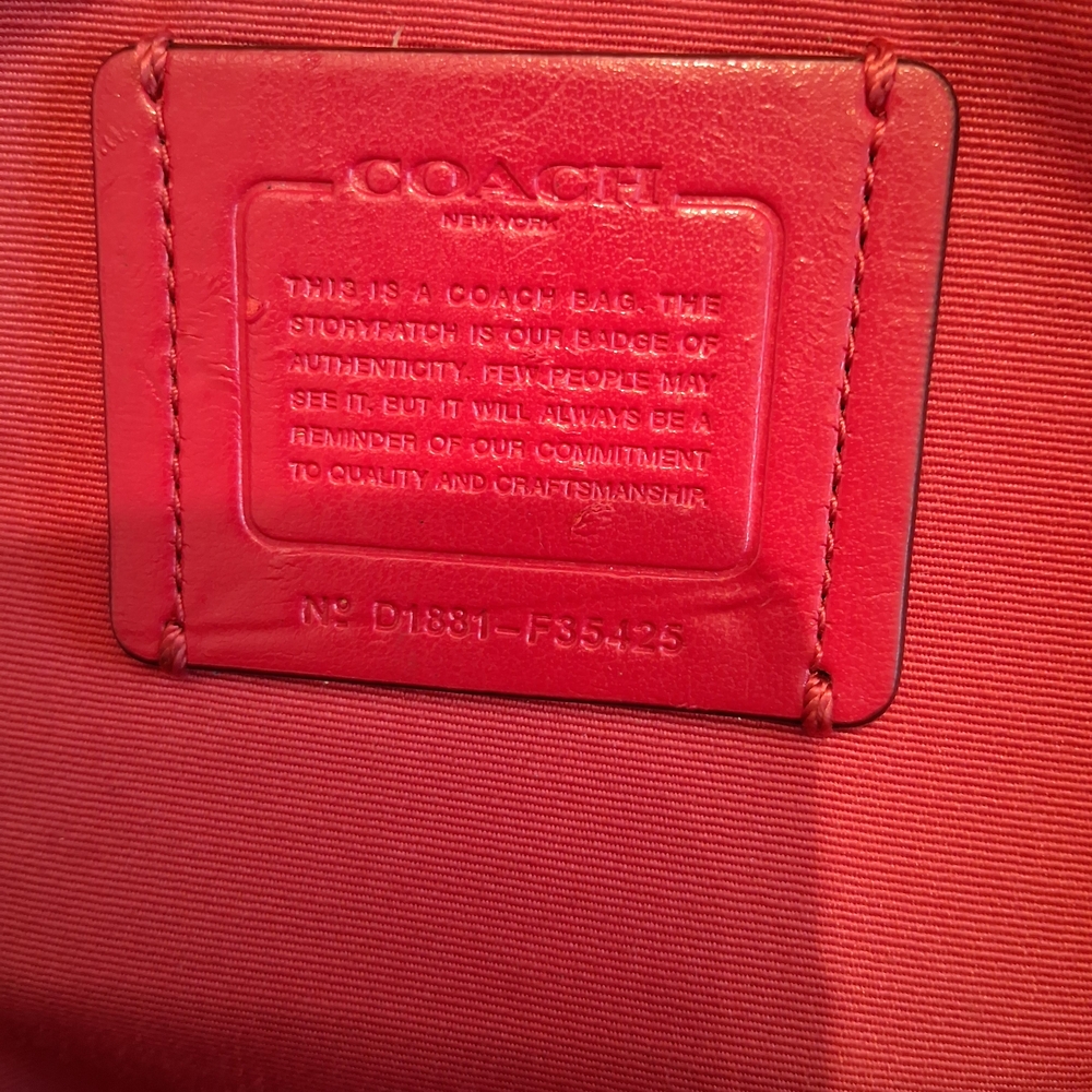 Coach Denim Backpack with Cherry Print - Picture 8 of 11